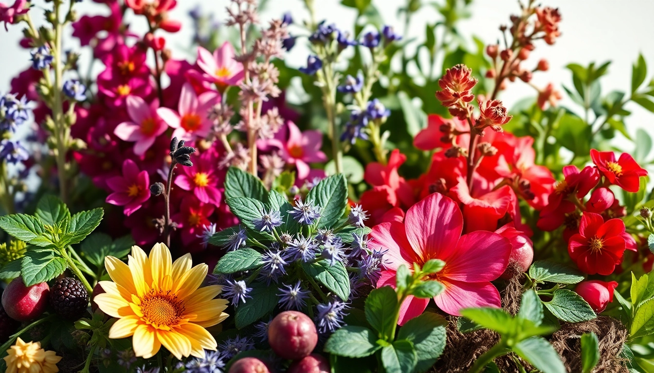Plantes pour l'équilibre hormonal, incluant chardon-marie, framboise et sauge, présentées avec des textures naturelles.