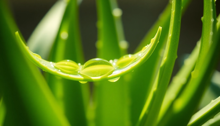 Gousse d'aloe vera avec du gel, offrant un remède naturel pour apaiser l'eczéma.